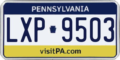 PA license plate LXP9503