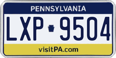 PA license plate LXP9504