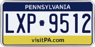 PA license plate LXP9512