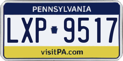 PA license plate LXP9517