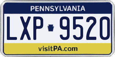 PA license plate LXP9520