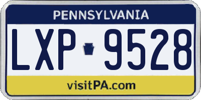 PA license plate LXP9528
