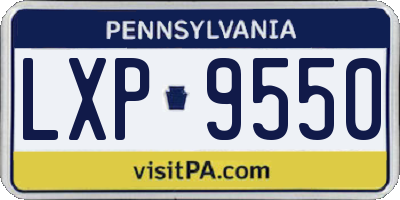 PA license plate LXP9550