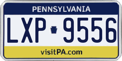 PA license plate LXP9556