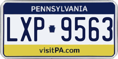 PA license plate LXP9563