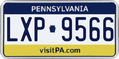 PA license plate LXP9566