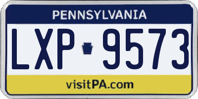 PA license plate LXP9573