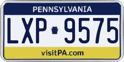 PA license plate LXP9575