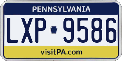 PA license plate LXP9586