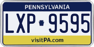 PA license plate LXP9595