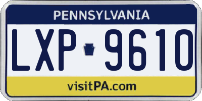 PA license plate LXP9610