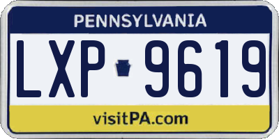 PA license plate LXP9619