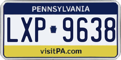 PA license plate LXP9638