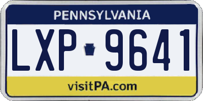 PA license plate LXP9641