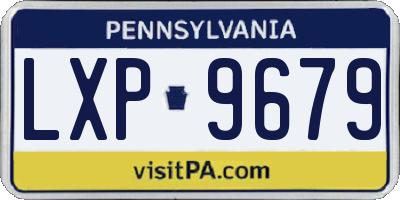 PA license plate LXP9679