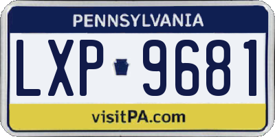 PA license plate LXP9681