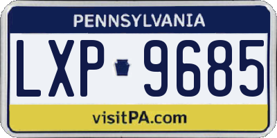 PA license plate LXP9685