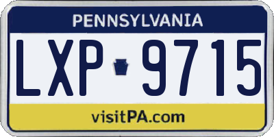 PA license plate LXP9715