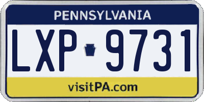 PA license plate LXP9731