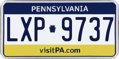 PA license plate LXP9737