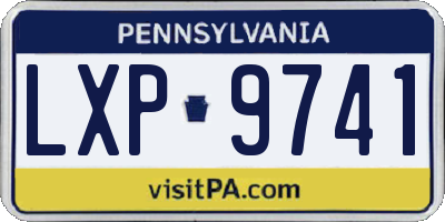 PA license plate LXP9741