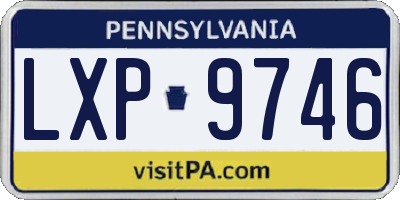 PA license plate LXP9746