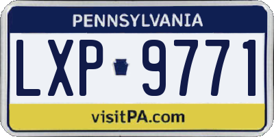 PA license plate LXP9771