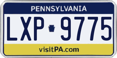 PA license plate LXP9775