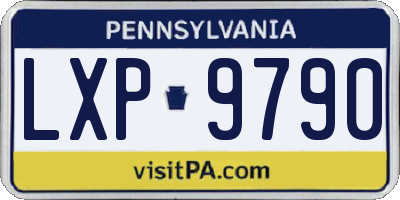 PA license plate LXP9790