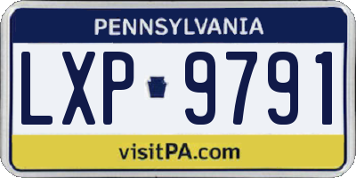 PA license plate LXP9791