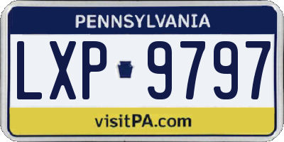 PA license plate LXP9797