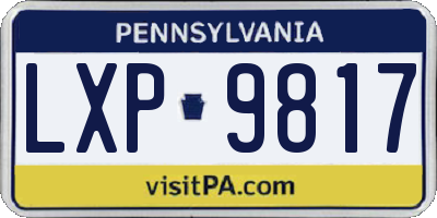 PA license plate LXP9817