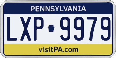 PA license plate LXP9979