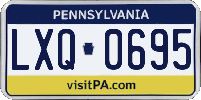 PA license plate LXQ0695