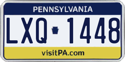 PA license plate LXQ1448