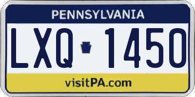 PA license plate LXQ1450