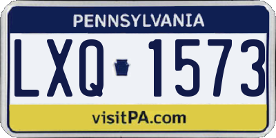 PA license plate LXQ1573