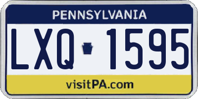 PA license plate LXQ1595