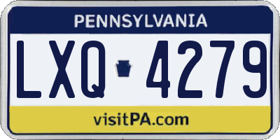 PA license plate LXQ4279