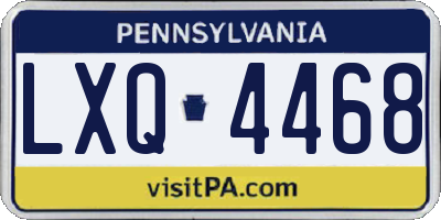 PA license plate LXQ4468