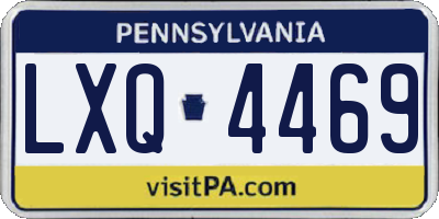 PA license plate LXQ4469