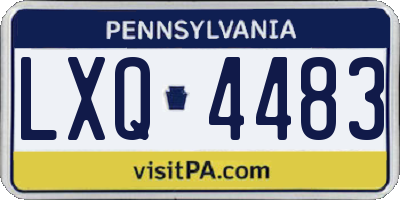 PA license plate LXQ4483