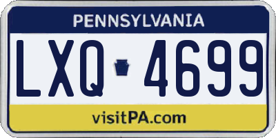 PA license plate LXQ4699