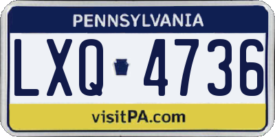 PA license plate LXQ4736