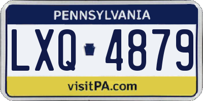 PA license plate LXQ4879