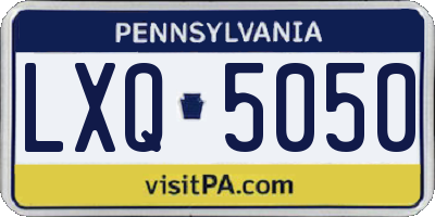 PA license plate LXQ5050