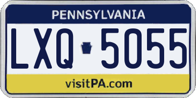 PA license plate LXQ5055