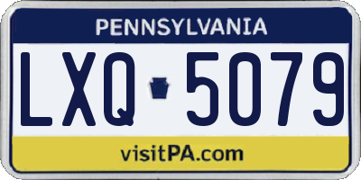 PA license plate LXQ5079