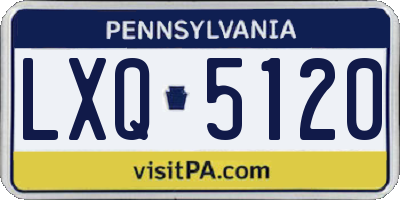 PA license plate LXQ5120