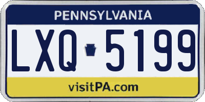 PA license plate LXQ5199